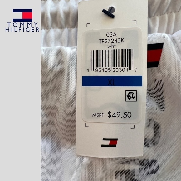 TOMMY HILFIGER Pull On Drawstring Waist Mesh Skort In White-XL/NWT - Picture 11 of 12